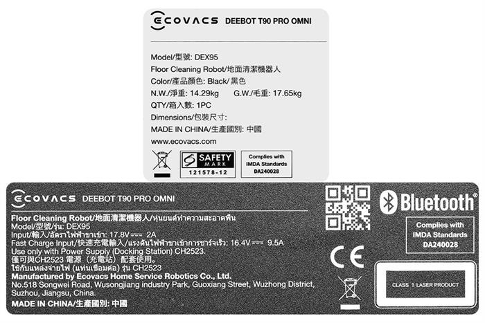 Robot hút bụi lau nhà Ecovacs Deebot T90 PRO OMNI - Đen/Trắng